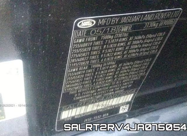 SALRT2RV4JA075054 фото 10