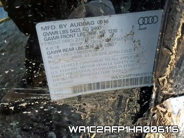 WA1C2AFP1HA006116 фото 2