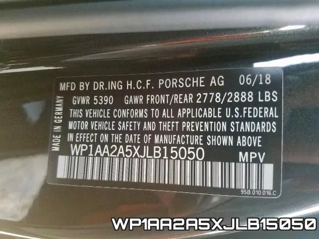 WP1AA2A5XJLB15050 фото 2