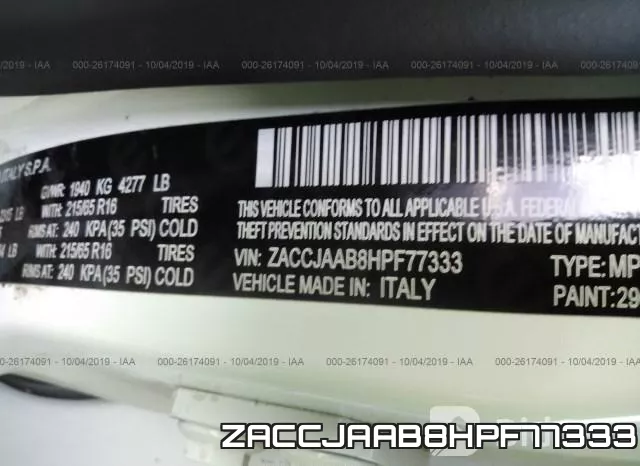 ZACCJAAB8HPF77333 фото 10