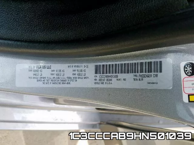 1C3CCCAB9HN501039 фото 2