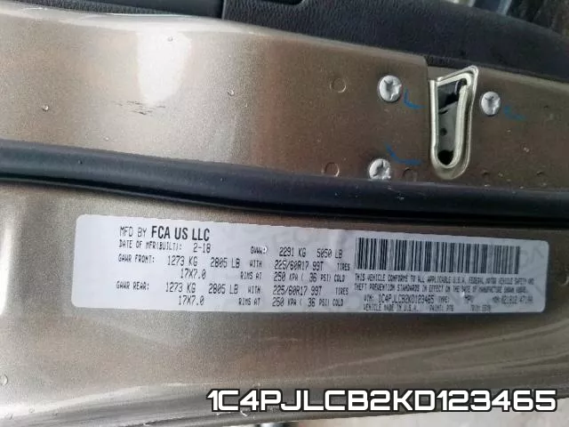 1C4PJLCB2KD123465 фото 2