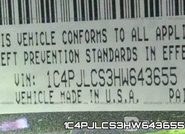1C4PJLCS3HW643655 фото 10