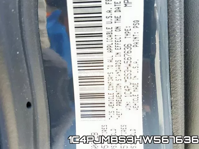 1C4PJMBS3HW567636 фото 2