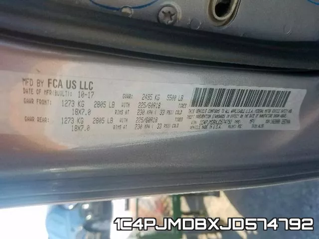 1C4PJMDBXJD574792 фото 2
