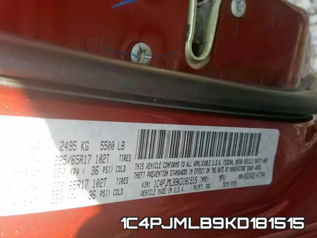 1C4PJMLB9KD181515 фото 2
