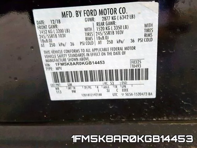 1FM5K8AR0KGB14453 фото 2
