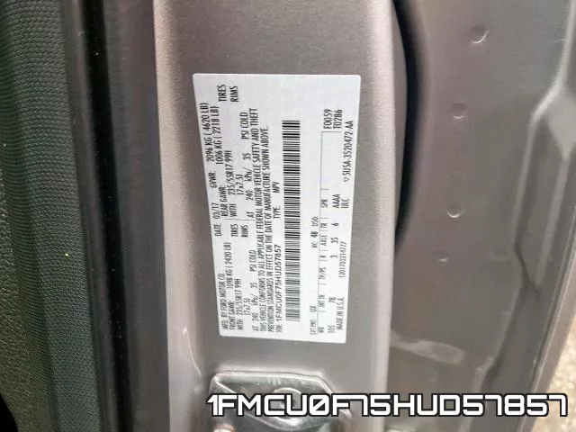 1FMCU0F75HUD57857 фото 2