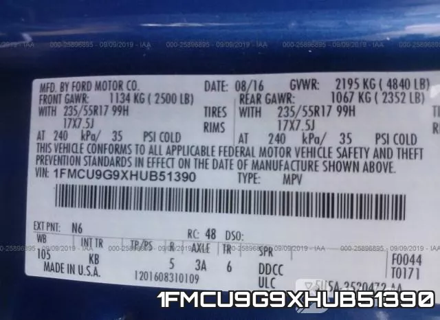 1FMCU9G9XHUB51390 фото 10