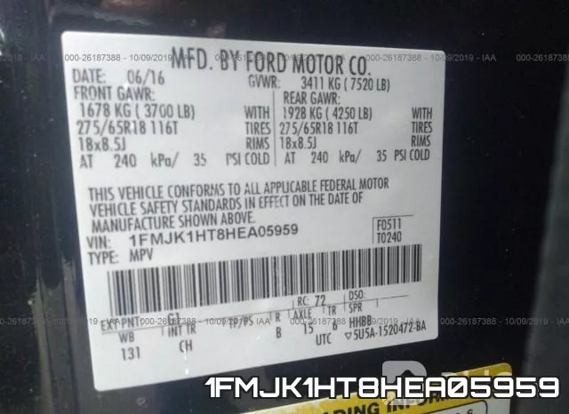 1FMJK1HT8HEA05959 фото 10