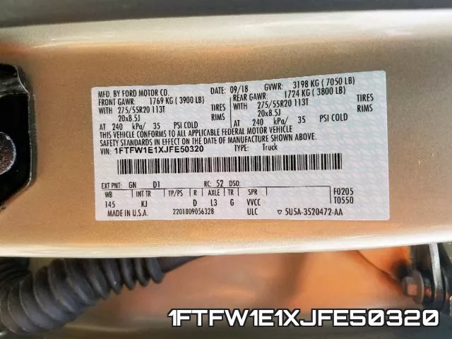 1FTFW1E1XJFE50320 фото 2