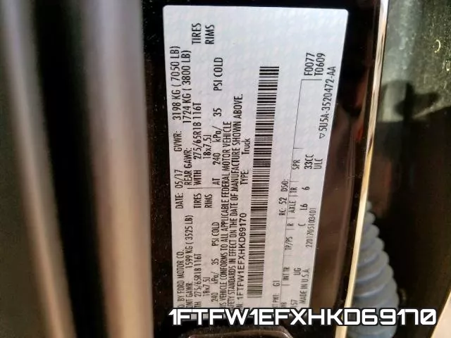1FTFW1EFXHKD69170 фото 2