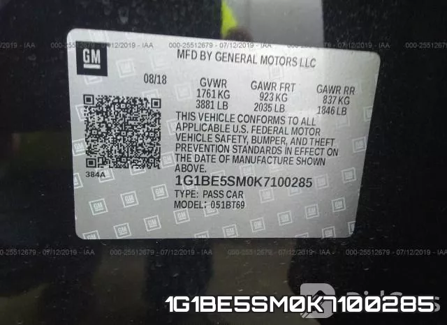 1G1BE5SM0K7100285 фото 10