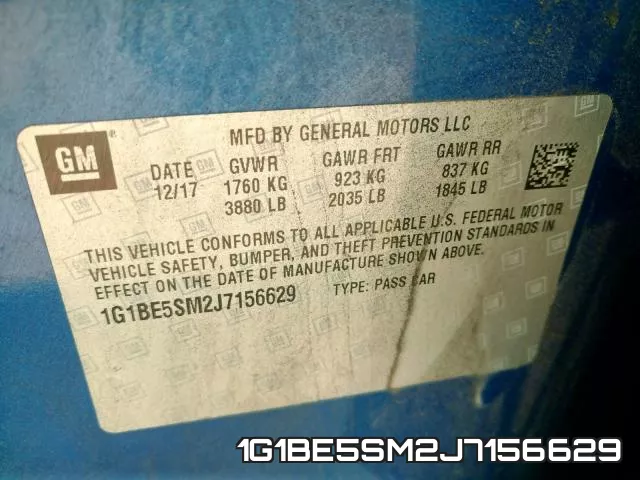 1G1BE5SM2J7156629 фото 2