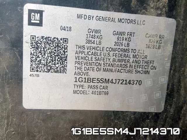 1G1BE5SM4J7214370 фото 2