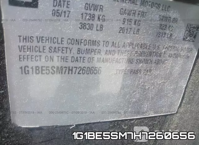 1G1BE5SM7H7260656 фото 10