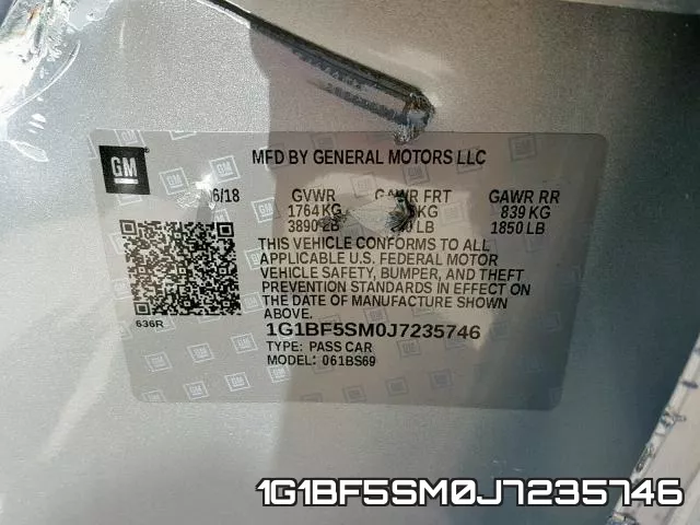 1G1BF5SM0J7235746 фото 2