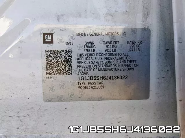 1G1JB5SH6J4136022 фото 2