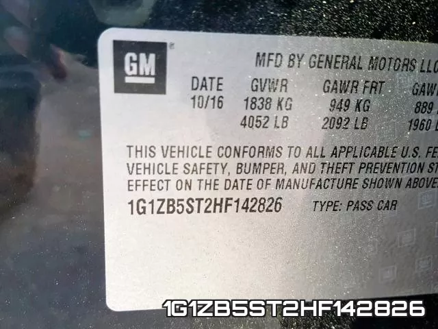 1G1ZB5ST2HF142826 фото 2