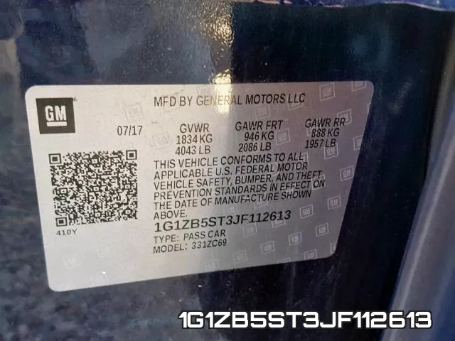 1G1ZB5ST3JF112613 фото 2
