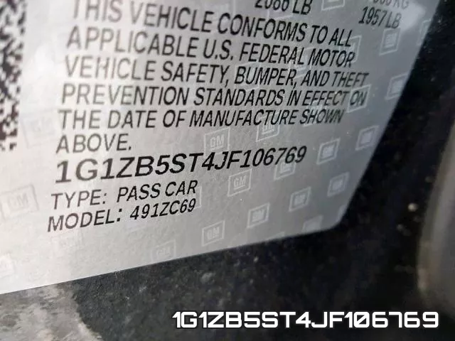 1G1ZB5ST4JF106769 фото 2