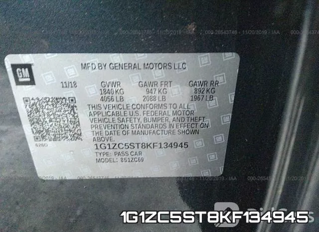 1G1ZC5ST8KF134945 фото 10