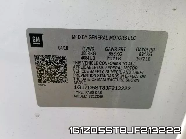1G1ZD5ST8JF213222 фото 2