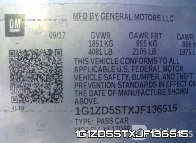 1G1ZD5STXJF136515 фото 10