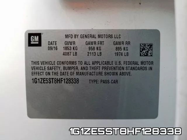 1G1ZE5ST8HF128338 фото 2
