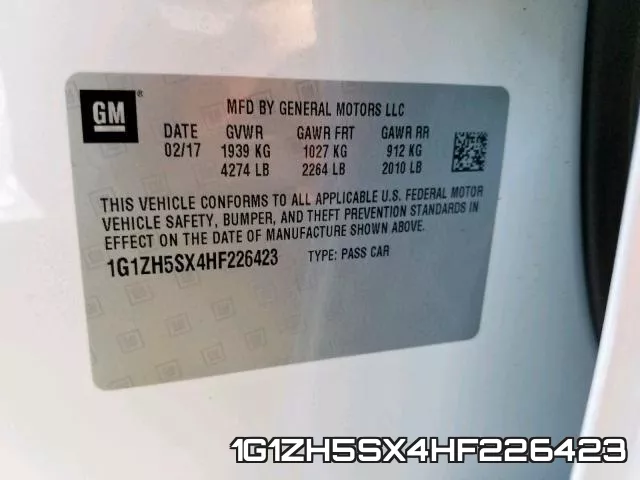 1G1ZH5SX4HF226423 фото 2
