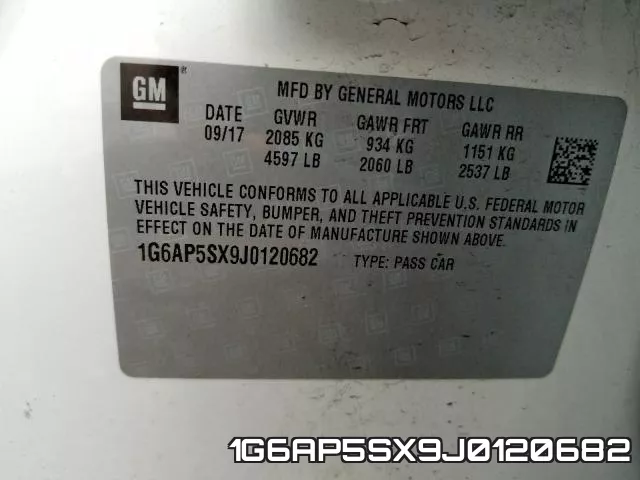 1G6AP5SX9J0120682 фото 2