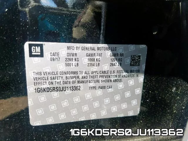 1G6KD5RS0JU113362 фото 2