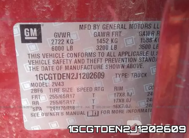 1GCGTDEN2J1202609 фото 10