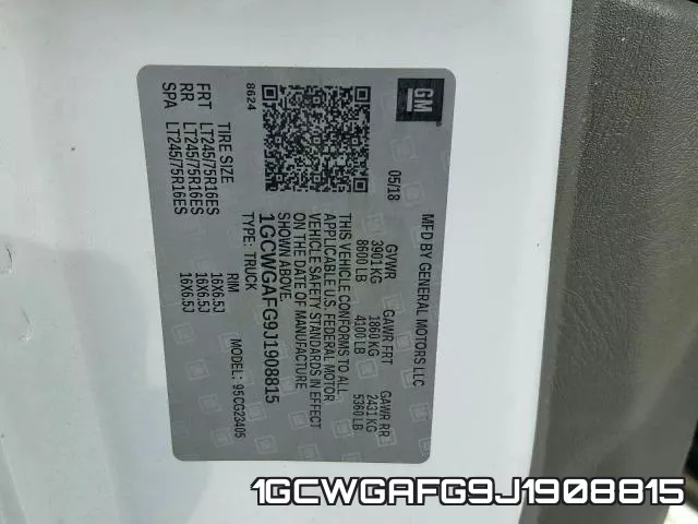 1GCWGAFG9J1908815 фото 2