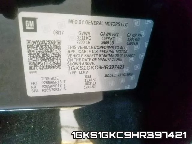 1GKS1GKC9HR397421 фото 2