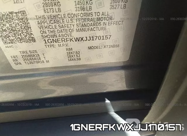 1GNERFKWXJJ170157 фото 10