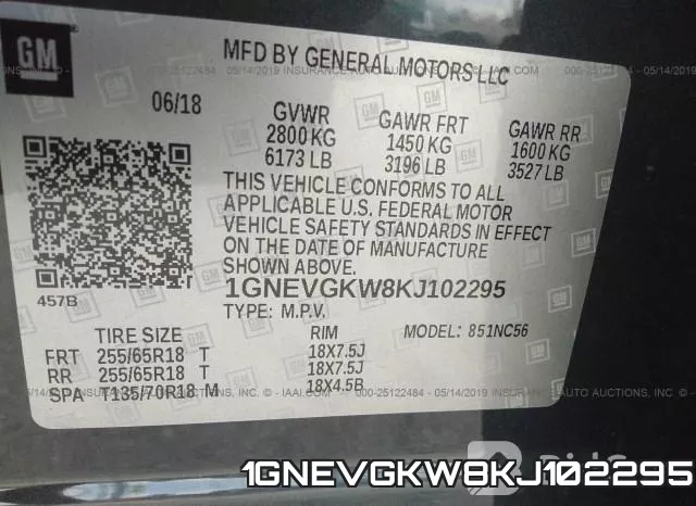 1GNEVGKW8KJ102295 фото 10