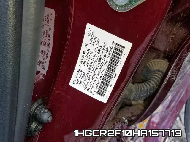 1HGCR2F10HA157713 фото 2