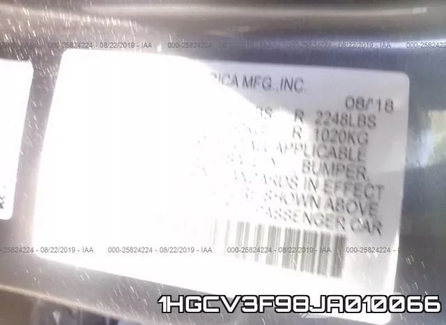 1HGCV3F98JA010066 фото 9