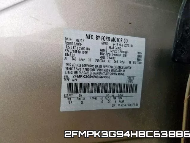 2FMPK3G94HBC63886 фото 2