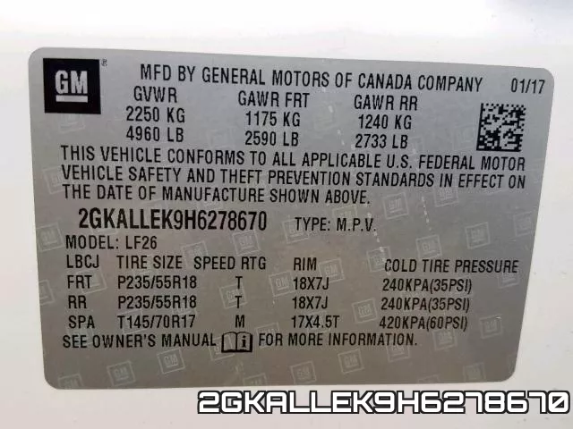 2GKALLEK9H6278670 фото 2