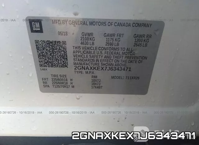 2GNAXKEX7J6343471 фото 10