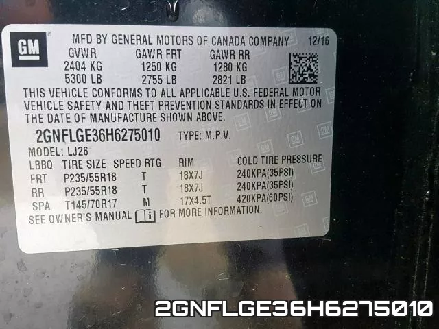 2GNFLGE36H6275010 фото 2