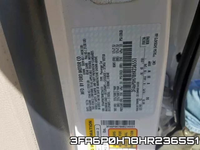 3FA6P0H78HR236551 фото 2