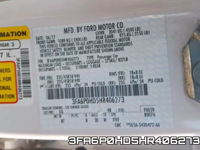3FA6P0HD5HR406273 фото 2