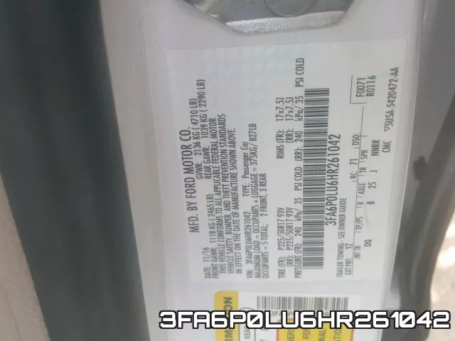 3FA6P0LU6HR261042 фото 2