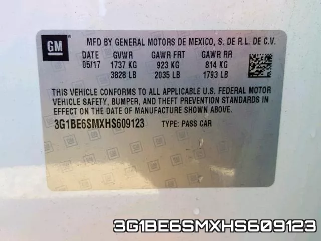 3G1BE6SMXHS609123 фото 2