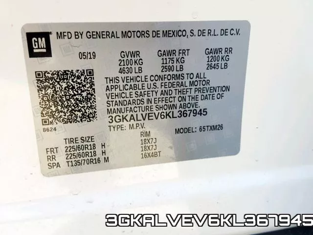 3GKALVEV6KL367945 фото 2