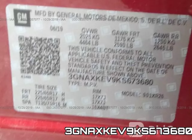 3GNAXKEV9KS673680 фото 10