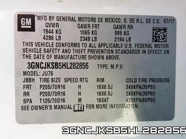 3GNCJKSB5HL282856 фото 2